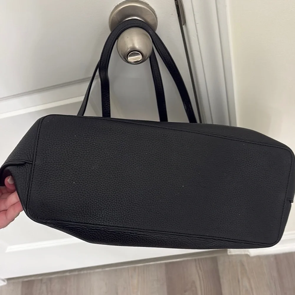 Tory Burch Black Pebbled Leather Tote - Picture 10 of 10